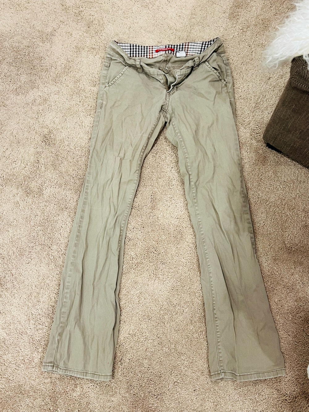 Women’s Slim Straight Pants — Tan